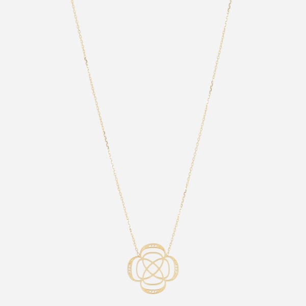 COLLIER-Isaki-ACIER DORE-zirconium sertis-50cm