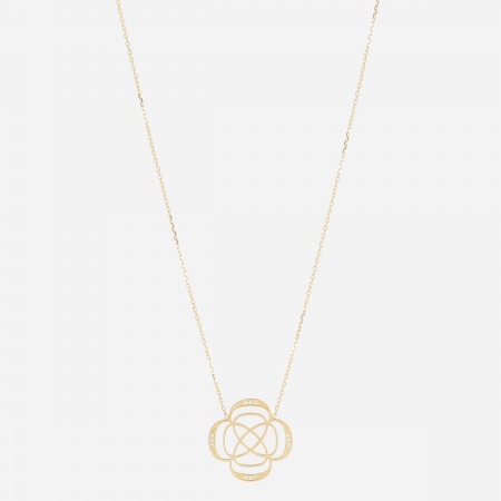 COLLIER-Isaki-ACIER DORE-zirconium sertis-50cm