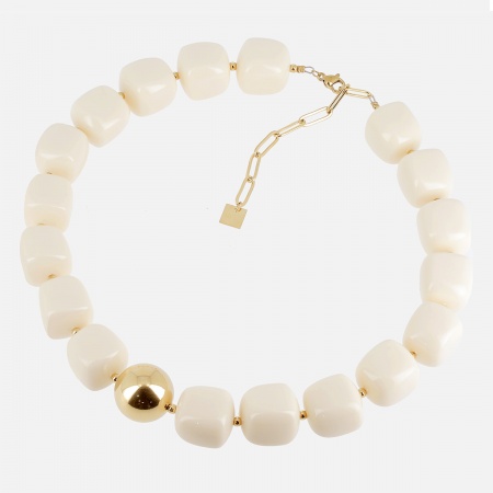 COLLIER-Laios-ACIER DORE-r¿ne-40+5cm