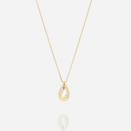 COLLIER-Lavinia-ACIER DORE-nacre