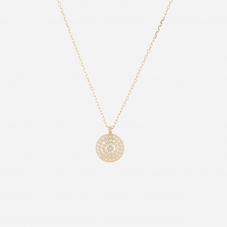 COLLIER-Luffy-ACIER DORE-38+5cm-zirconium sertis
