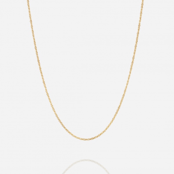 COLLIER-MEDIUM-ACIER DORE