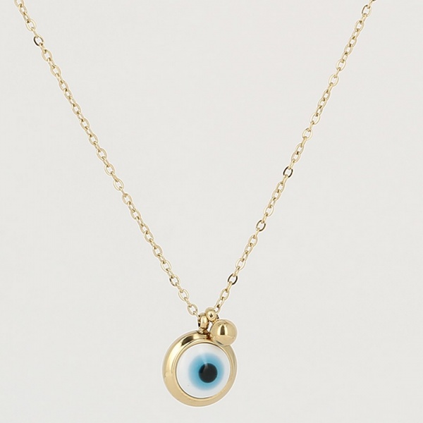 COLLIER Nazareth ACIER DORE 38+5cm p:7.5mm