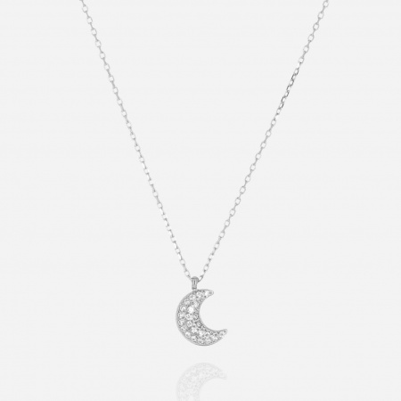 COLLIER-Noelie-ACIER-38+5cm-zirconium sertis