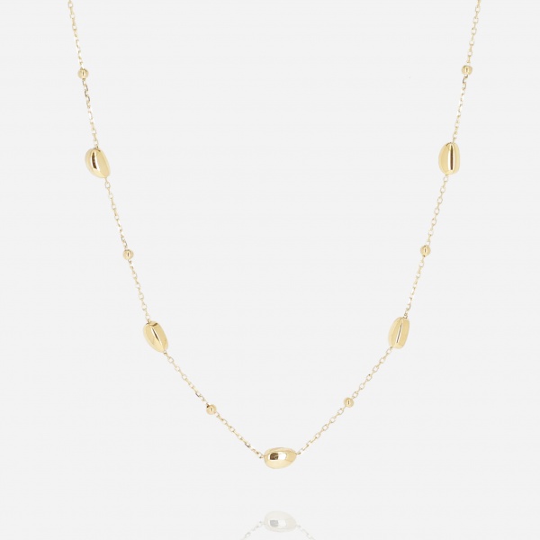COLLIER-Oliva-ACIER DORE