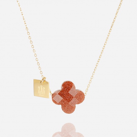 COLLIER-Vega-ACIER DORE-38+5cm