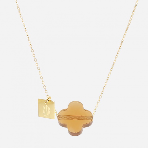 COLLIER-Vega-ACIER DORE-38+5cm