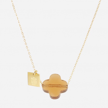 COLLIER-Vega-ACIER DORE-38+5cm