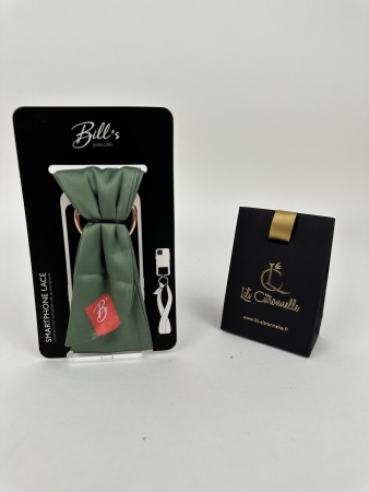 Cordon ruban de téléphone KHAKI motif 3