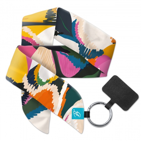 Cordon ruban de téléphone TANGERINE motif 2