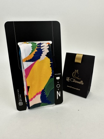 Cordon ruban de téléphone TANGERINE motif 2