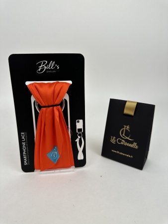 Cordon ruban de téléphone TANGERINE motif 3