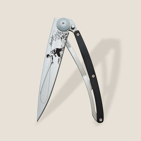 Couteau Deejo 37g - LameTitane - Manche �b�ne - P�che � la mouche