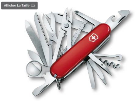 Couteau suisse SwissChamp Rouge