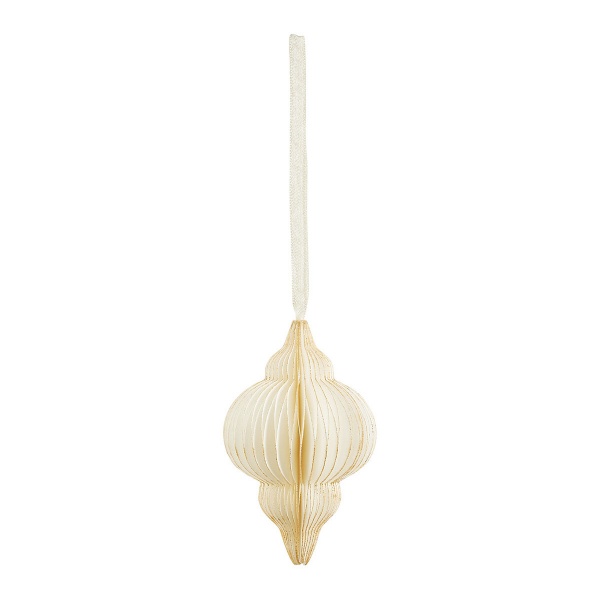 D�cor � suspendre pour noel en papier pliable - goutte blanche