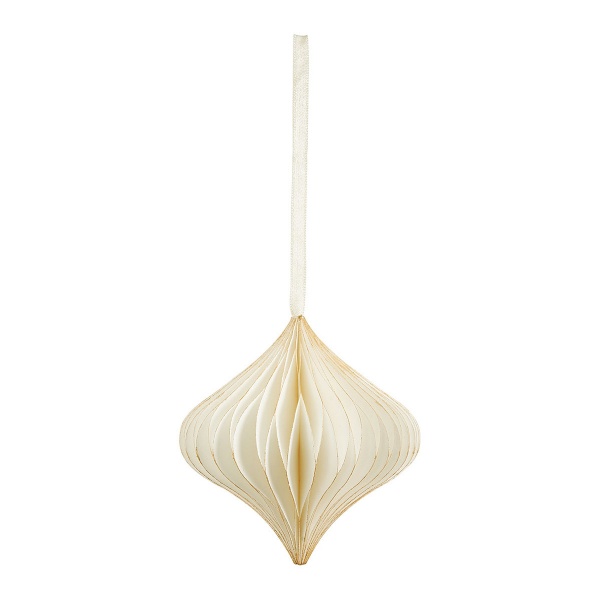 D�cor � suspendre pour noel en papier pliable - Losange blanc