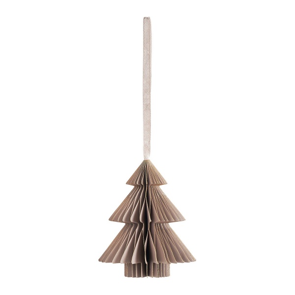 D�cor � suspendre pour noel en papier pliable - Sapin marron