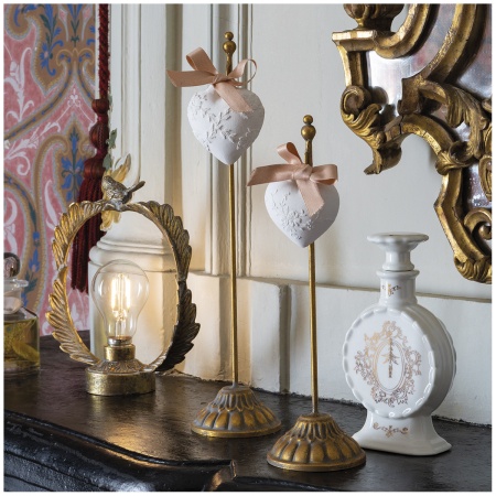 Décor parfumé Cur Brodé grand modèle - Rose Elixir