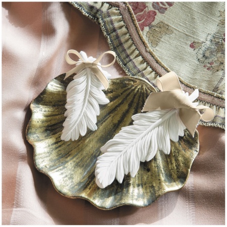 D&eacute;cor parfum&eacute; Plume grand mod&egrave;le - Poudre de Riz