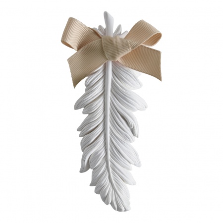 Décor parfumé Plume grand modèle \ poudre de riz\ 