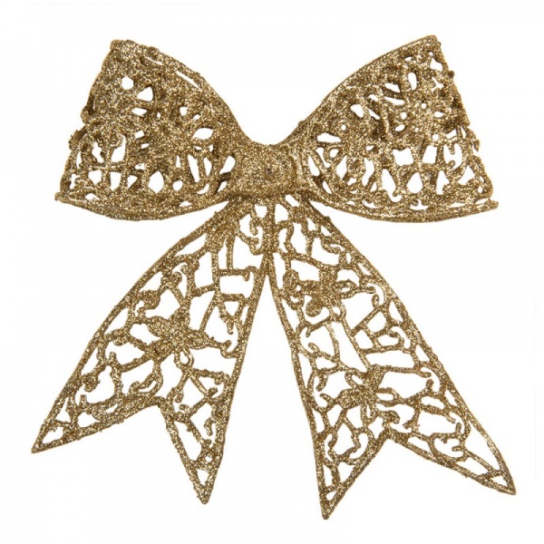 Decoration de Noel N�ud Couleur or 18x2x16 cm
