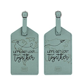 Duo d\'etiquettes de bagage - LUGGAGE TAG - LET\'S GET LOST TOGETHER