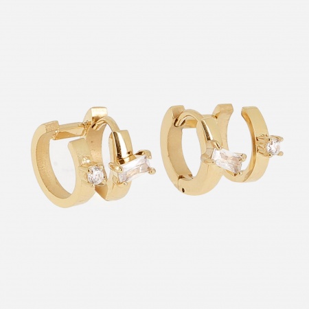 EARRINGS Angela GOLD STEEL