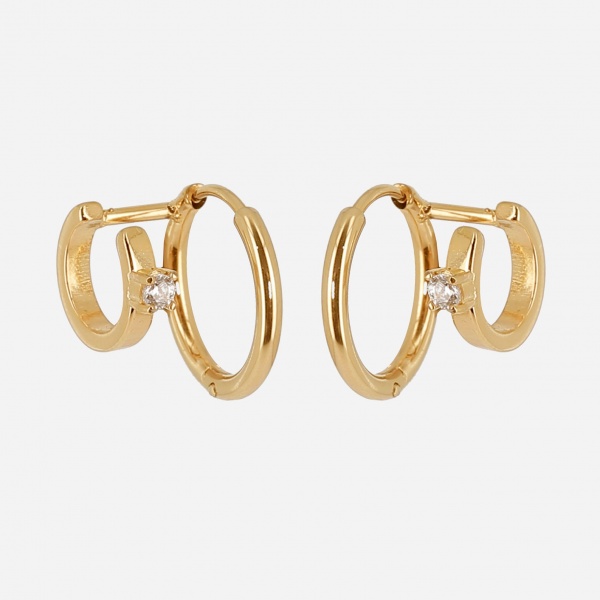 EARRINGS Blasa GOLD STEEL D:11mm
