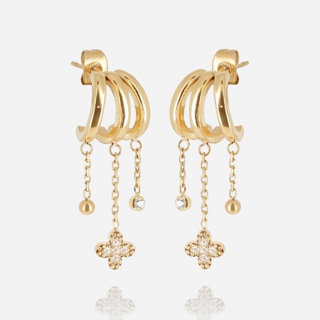 EARRINGS Cristina GOLD STEEL