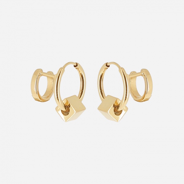 EARRINGS Gilda GOLD STEEL D:13mm