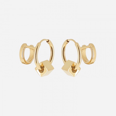 EARRINGS Gilda GOLD STEEL D:13mm
