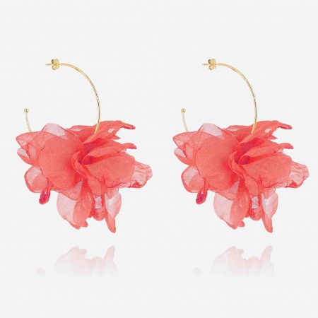 EARRINGS HOOP GOLD STEEL D:45mm