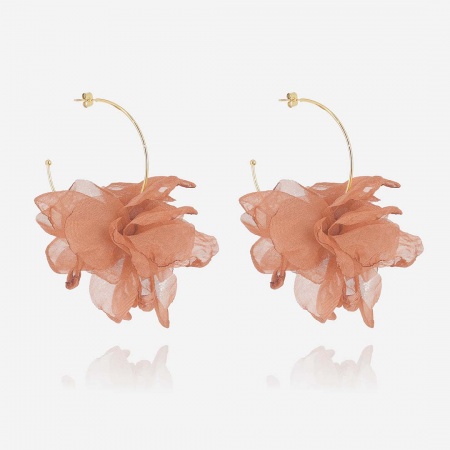 EARRINGS HOOP GOLD STEEL D:45mm
