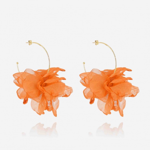 EARRINGS HOOP GOLD STEEL D:45mm