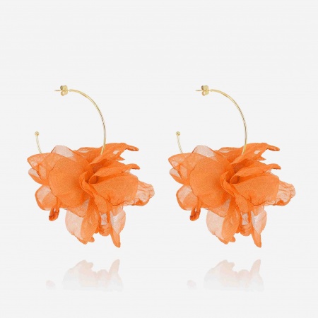EARRINGS HOOP GOLD STEEL D:45mm