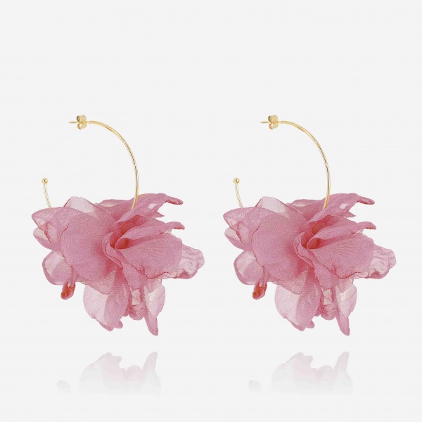 EARRINGS HOOP GOLD STEEL D:45mm
