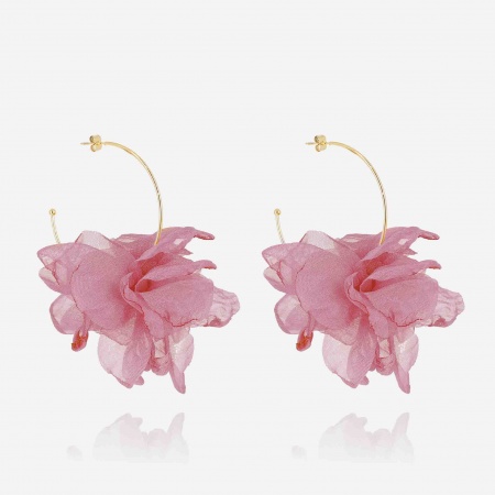 EARRINGS HOOP GOLD STEEL D:45mm