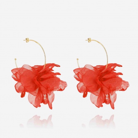EARRINGS HOOP GOLD STEEL D:45mm