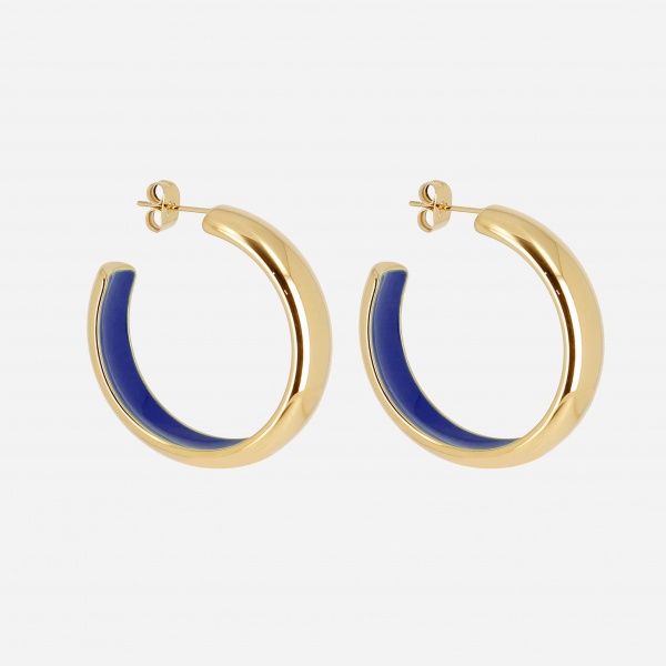 EARRINGS HOOP GOLD STEEL