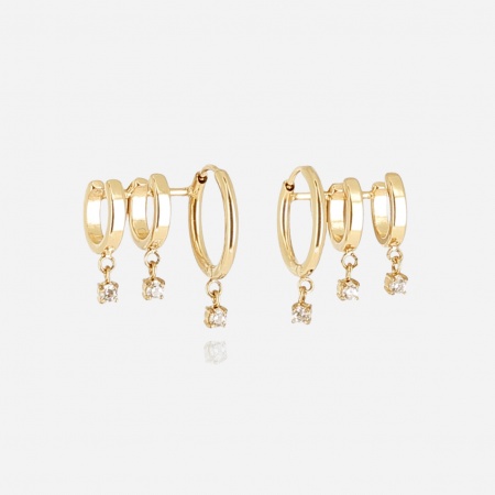 EARRINGS Leti GOLD STEEL 17x13mm