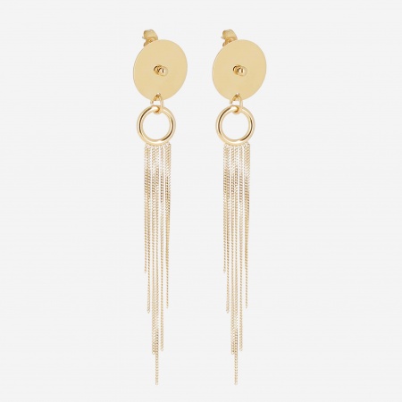 EARRINGS LONG GOLD STEEL