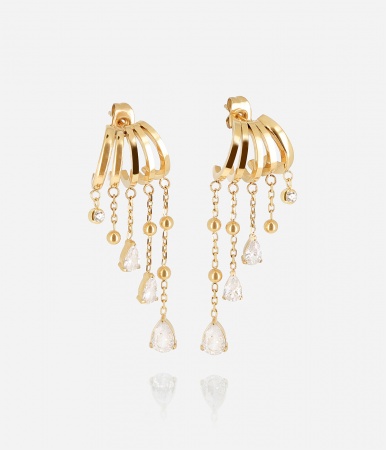 EARRINGS Maria GOLD STEEL