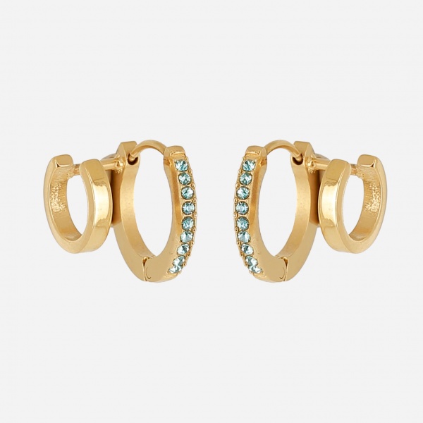 EARRINGS MULTI GOLD STEEL