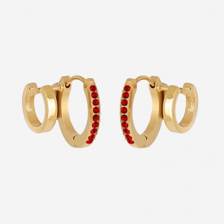 EARRINGS MULTI GOLD STEEL