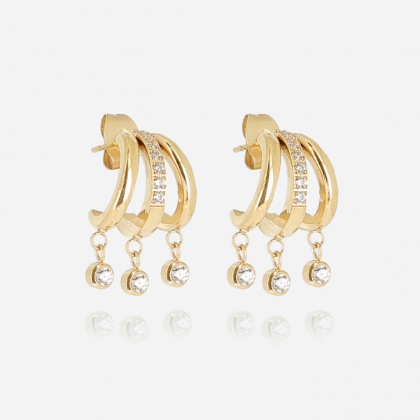 EARRINGS Silvia GOLD STEEL
