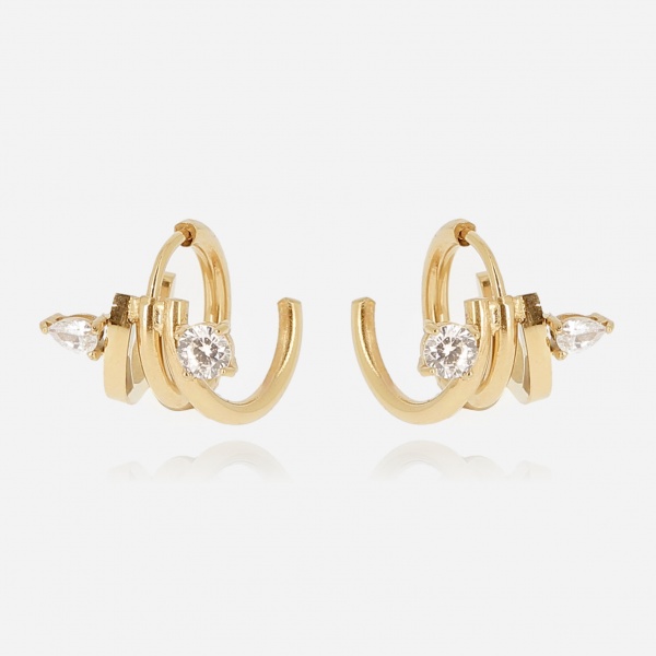 EARRINGS Veronica GOLD STEEL