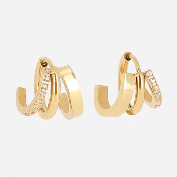 EARRINGS Virginia GOLD STEEL
