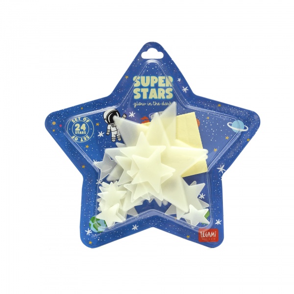 �TOILES PHOSPH. AUTOCOLLANTES - SUPER STARS - SPACE