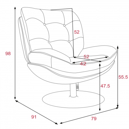 FAUTEUIL MAGNUM VERT CHROME