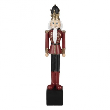 Figurine Casse-noisette 27 cm Rouge Polyrésine Décoration de Noël